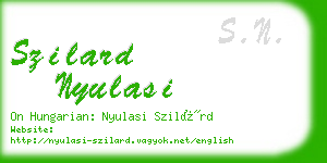 szilard nyulasi business card